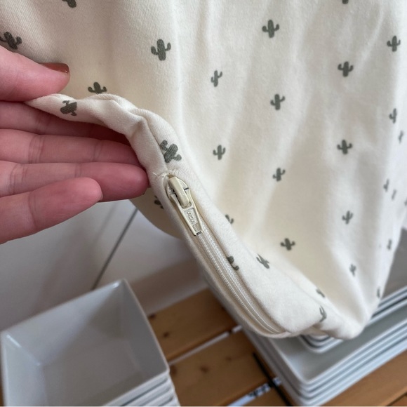 Quincy Mae Cream Green Cactus Jersey Sleep Bag - Picture 10 of 14